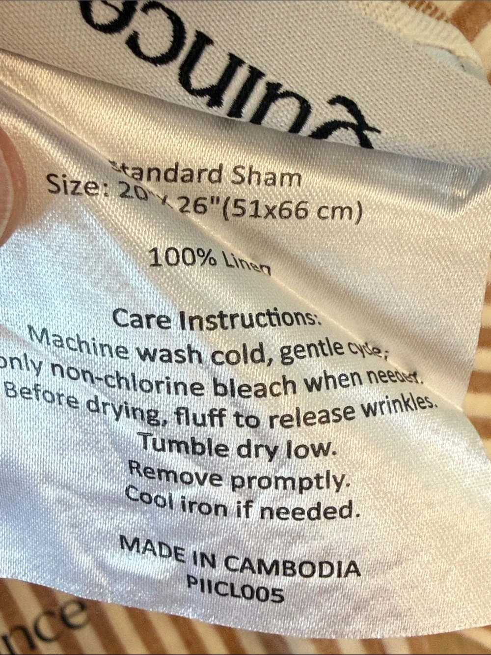 NWOT Quince European Linen Stripe Duvet Set Twin Terracotta White